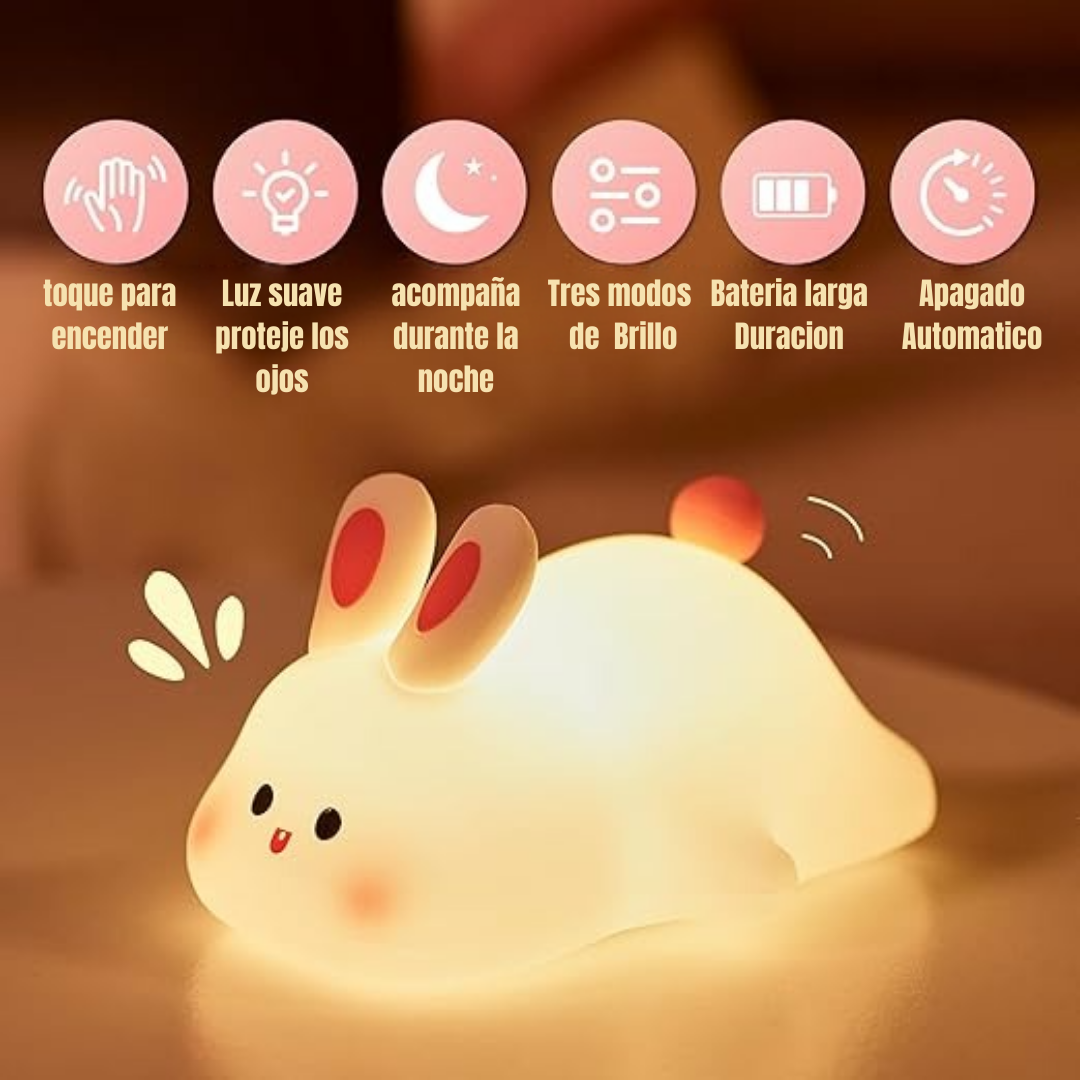 LumyBunny 🐰✨  Lámpara de Silicona LED