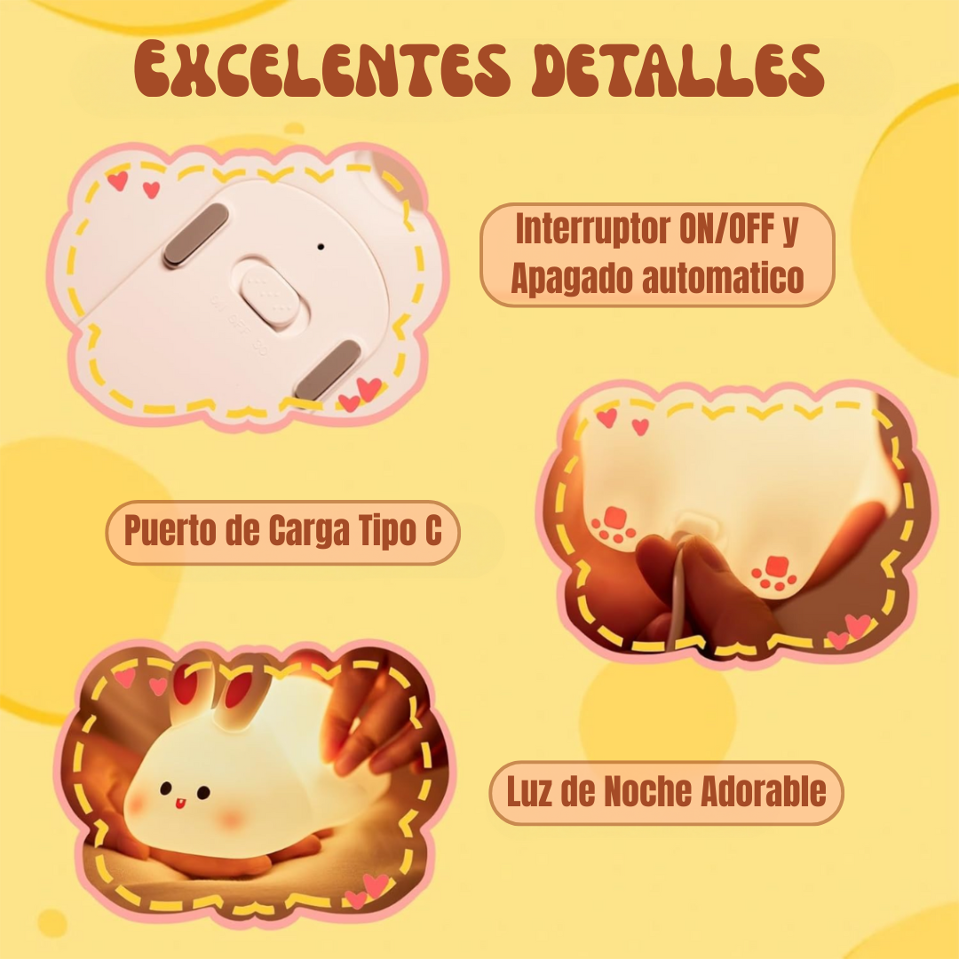 LumyBunny 🐰✨  Lámpara de Silicona LED